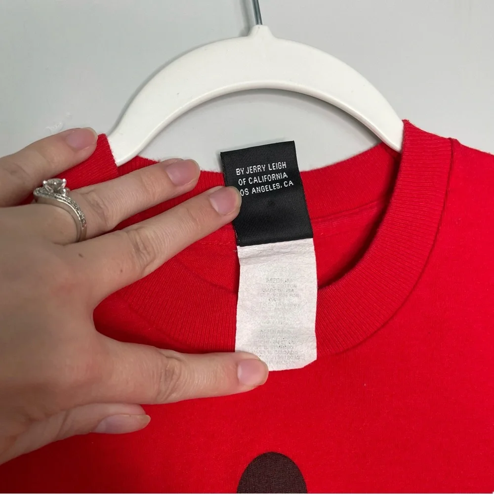 Vintage 90’s Disney‎ Mickey Mouse Club T-Shirt Jerry Leigh Medium Cotton Red